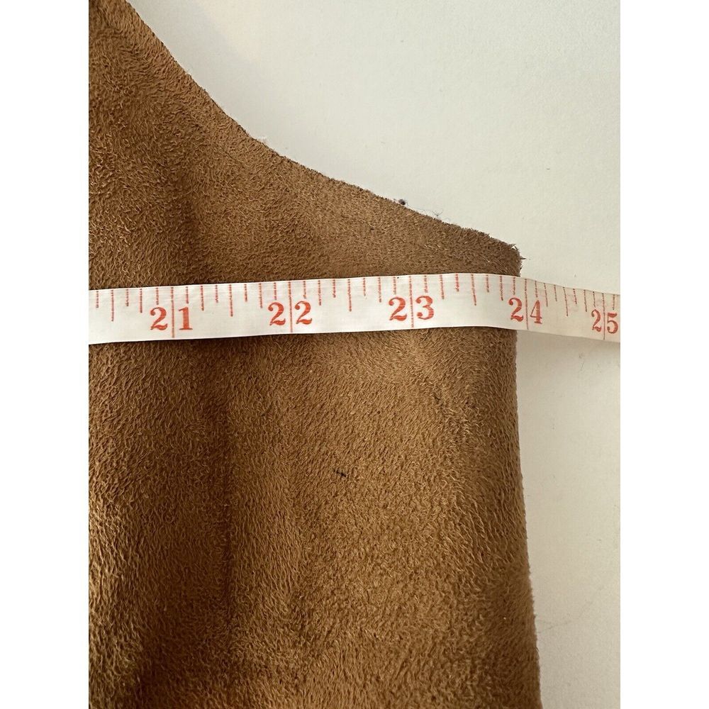 Caslon Vest Women 1XFaux Suede Open Front Sherpa Tan Cowgirl Rodeo Horse Outdoor - Picture 8 of 9